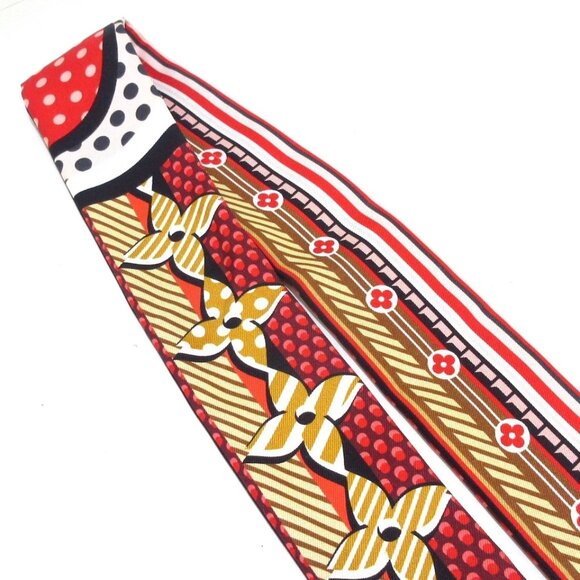 LOUIS VUITTON Bando BB Pop LV Red Brown Multi - Scarf 207-071925 - Picture 2 of 5